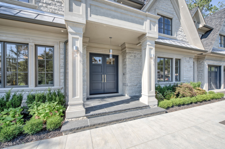 Front Yard Landscaping, Gardens, Sodding, Hedges, Interlocking Driveway, Flagstone Steps